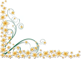 Foto auf Acrylglas Zeichnung Frühlingsblumen Rahmen-1