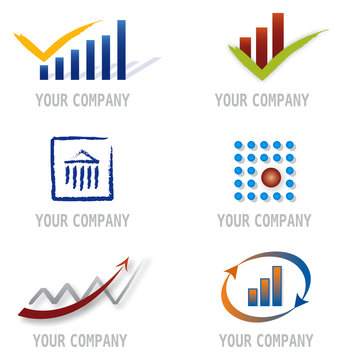 Ensemble d'Icones Immobilier Finance pour Design Logos