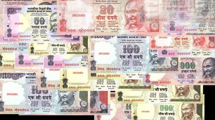 indian rupees falling