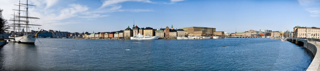 Fototapeta na wymiar Panorama palais royal à Stockholm