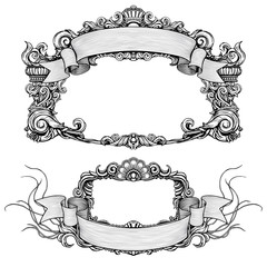 vintage ornate frames with scroll