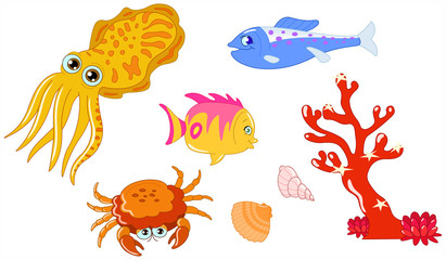 Fototapeta premium Sea creatures 2