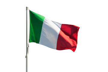 Bandiera italiana isolata