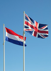 Bandiere inglese e olandese