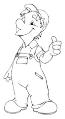 Handwerker, Klempner, Hausmeister, Möbelpacker