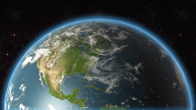 USA view Earth (huge res) © aladdinl