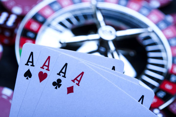 Roulette & Chips in Casino