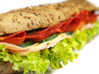 Sandwich on white