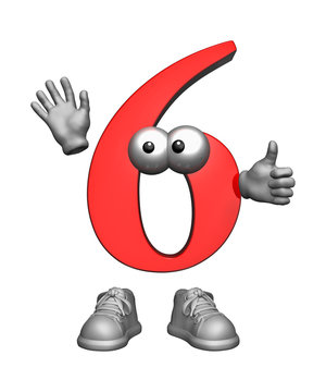 zahlenm&auml;nnchen 6 rot