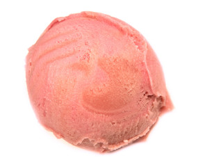 Strawberry ice cream scoop