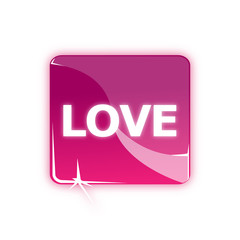 Picto rose amour - Icon pink LOVE