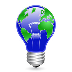 Globe lightbulb, ecology concept