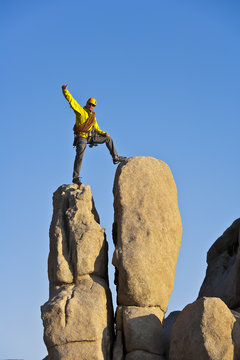 Climber on the summit.