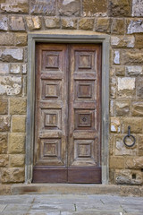 an old door in Florence, italy