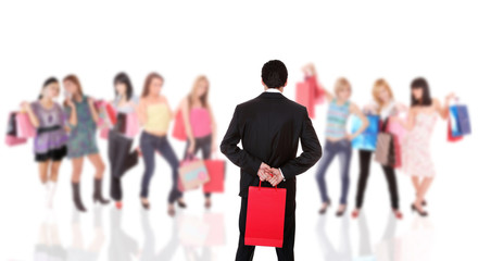 Obraz premium Handsome young man shopping