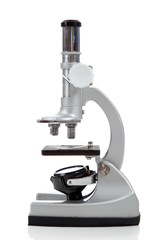Light microscope on a white background