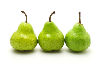Three green pears