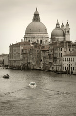 Venice: S.Maria della Salute church along Canal Grande