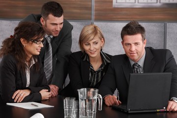 Businesspeople working together