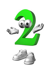 zahlenmännchen grün 2