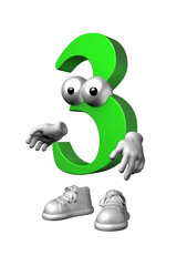 zahlenmännchen grün 3