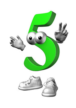 zahlenm&auml;nnchen gr&uuml;n 5