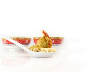 prawns with curry and coconut milk