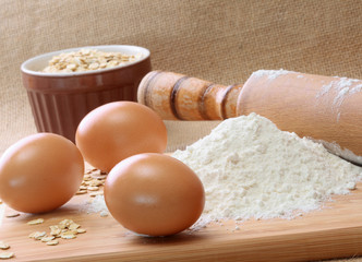 Ingredients to bake