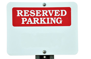 Blank Reserved Parking Sign - 21836455