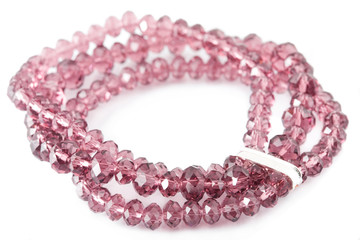 pink bracelet on white