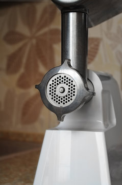 mincing machine on kitchen.