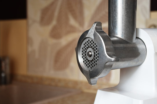 mincing machine on kitchen.