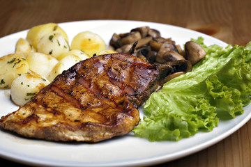 Tasty grilled food