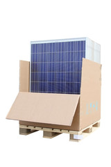 Palette with solar moduls