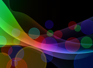 Colorful Abstract Floral Wave Background