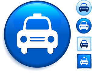 Taxi Cab Icon On Internet Button