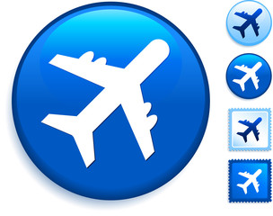 Airplane Icon on Internet Biutton