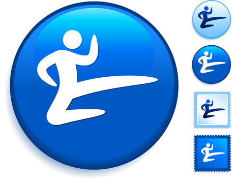 Karate Icon on Internet Button