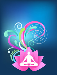 Blue yoga background
