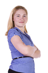 Fototapeta premium Cute Woman with her arms crossed