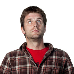 Obraz premium Man looks to the heavens