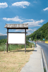 beautiful wooden billboard - ancient style