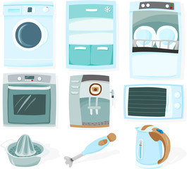 Set of household appliance, kitchen