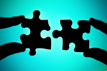 Puzzleteile zusammenfügen