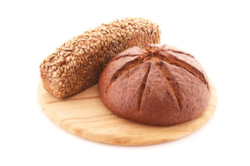 Bread isolated on white