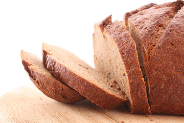 Bread isolated on white