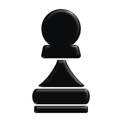 Schach Figur Bauer schwarz