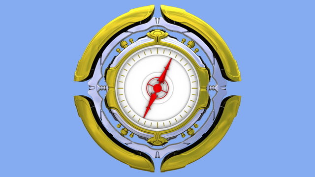 3d compass setting a direction with an alpha