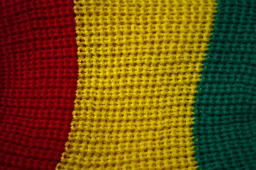 Color yarn on Red yellow and green