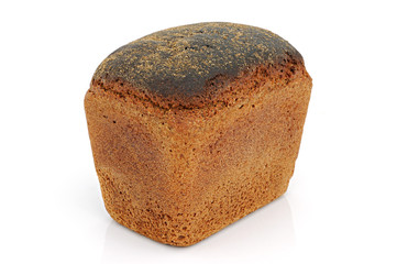 Black bread from rye flour